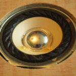 The speaker shows through a perfect circle